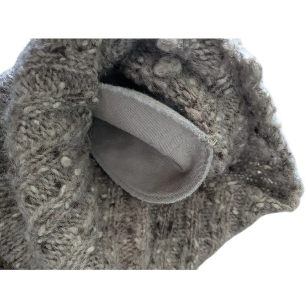 Vintage Ann Taylor Hand Knit Grape Grapevines Pullover Sweater Size Large Wool - Picture 10 of 12